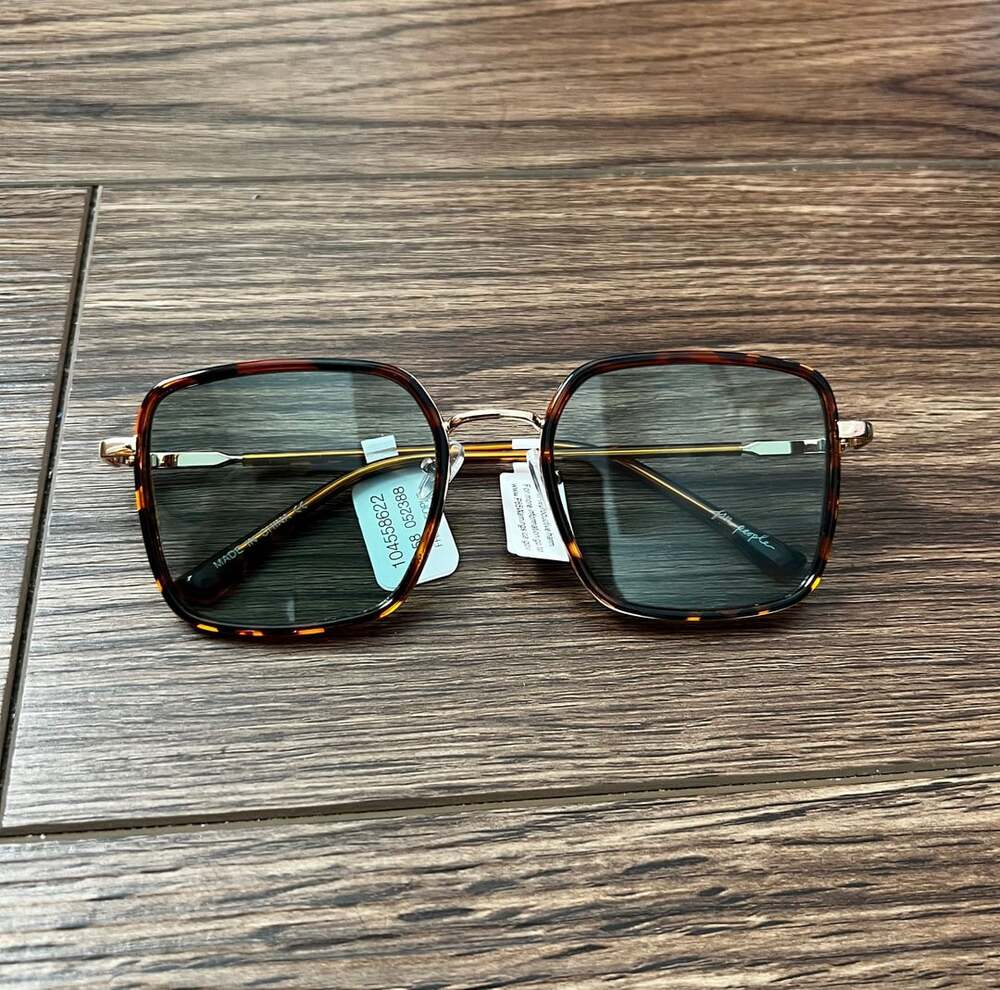 Free People Square Sunglasses Tortoise Gold